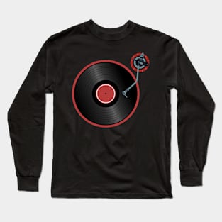 Turntable red Long Sleeve T-Shirt